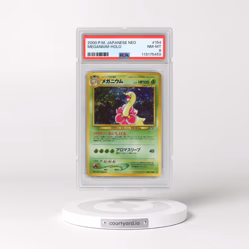 2000 Pokémon Neo #154 Meganium - Holo (PSA 8 NM-MT)