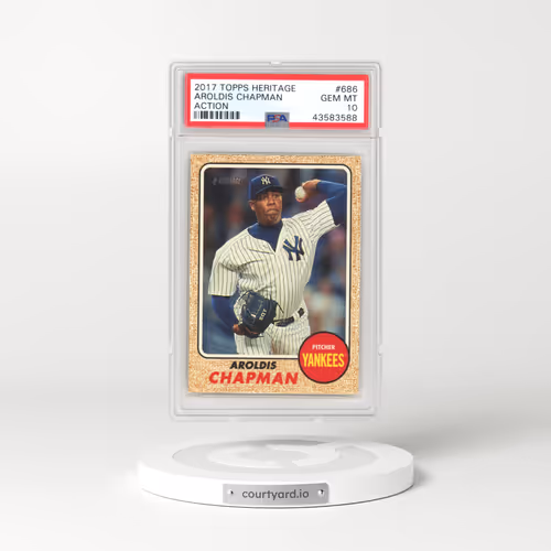 2017 Topps Heritage #686 Aroldis Chapman - Action (PSA 10 GEM MINT)