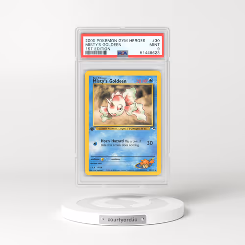 2000 Gym Heroes #30 Misty's Goldeen - 1st Edition (PSA 9 MINT)