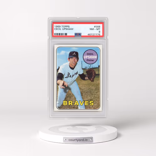 1969 Topps #568 Cecil Upshaw (PSA 8 NM-MT)