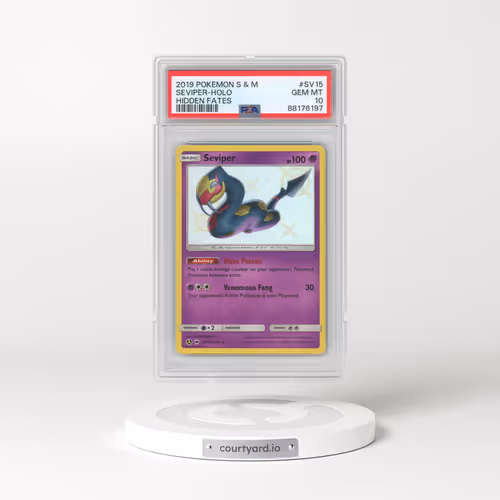 2019 Pokémon Sun & Moon Hidden Fates #SV15 Seviper - Holo (PSA 10 GEM MINT)
