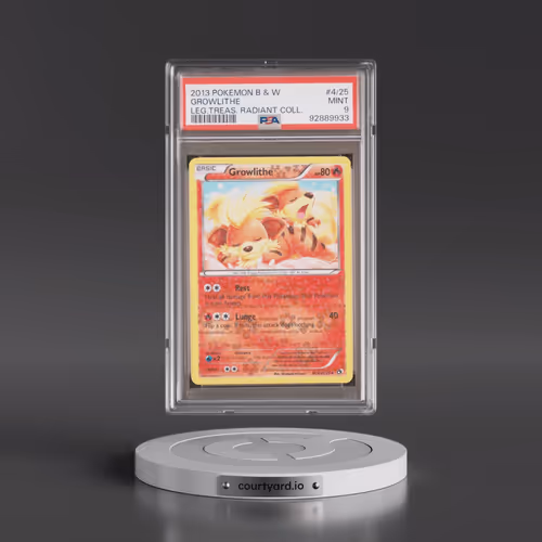 2013 Pokémon Black & White Legendary Treasures Radiant Collection #RC4 Growlithe (PSA 9 MINT)