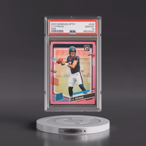 2023 Panini Donruss Optic #244 CJ Stroud - Pink (PSA 10 GEM MINT)