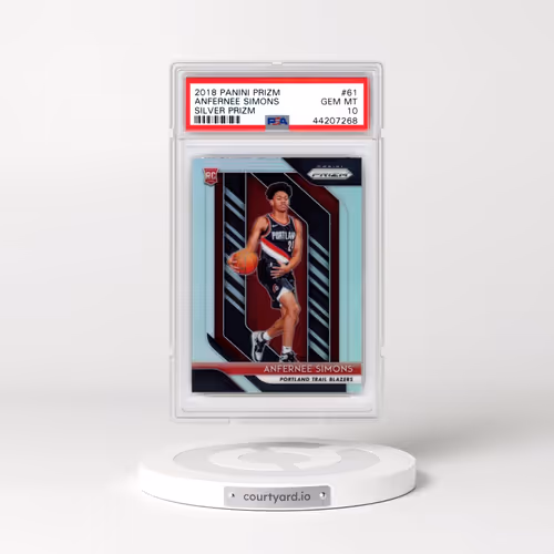 2018 Panini Prizm #61 Anfernee Simons - Silver Prizm (PSA 10 GEM MINT)