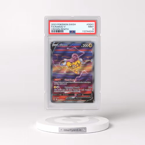 2023 Pokémon Sword and Shield Crown Zenith #GG41 Raikou V - Holo Full Art (PSA 9 MINT)