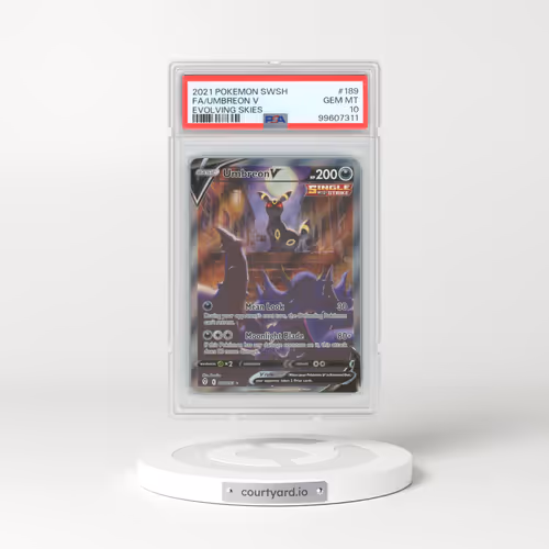 2021 Pokémon Sword & Shield Evolving Skies #189 Umbreon V - Holo Full Art (PSA 10 GEM MINT)