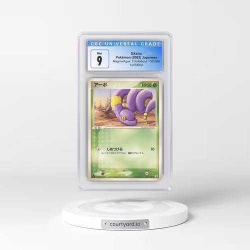 2003 Magma VS Aqua: 2 Ambitions #001/080 Ekans - 1st Edition (CGC 9 MINT)