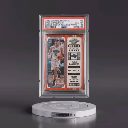 2022 Panini Contenders Optic Rookie Ticket #18 Paolo Banchero - Asia Red Wave (PSA 10 GEM MINT)