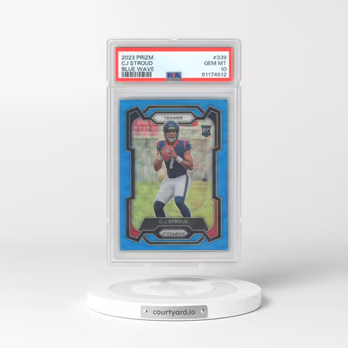 2023 Panini Prizm #339 CJ Stroud - Blue Wave (PSA 10 GEM MINT)