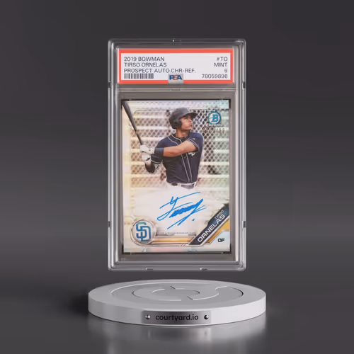 2019 Bowman Prospect Autographs Chrome #TO Tirso Ornelas - Refractor (PSA 9 MINT)