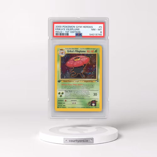 2000 Pokémon Gym Heroes #5 Erika's Vileplume - 1st Edition Holo (PSA 8 NM-MT)