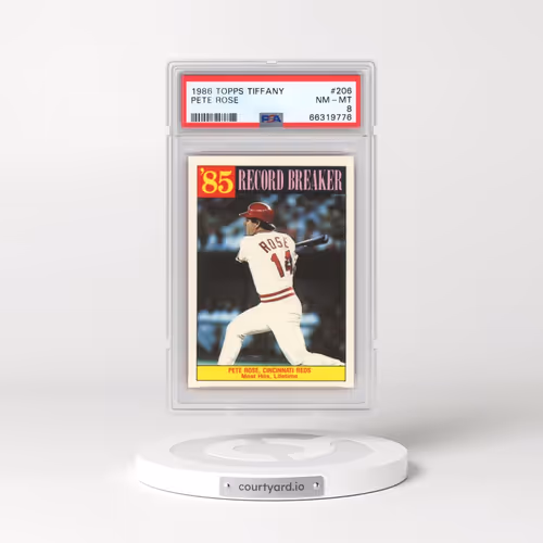 1986 Topps Tiffany #206 Pete Rose (PSA 8 NM-MT)