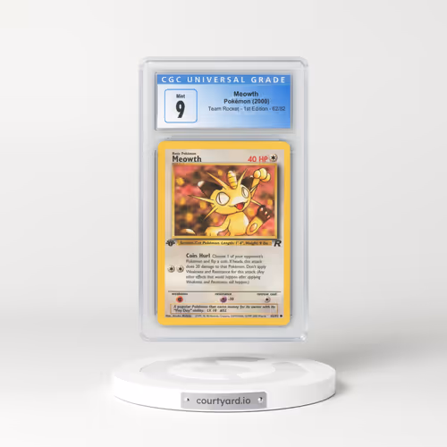 2000 Team Rocket #62/82 Meowth - 1st Edition 1st Edition (CGC 9 MINT)