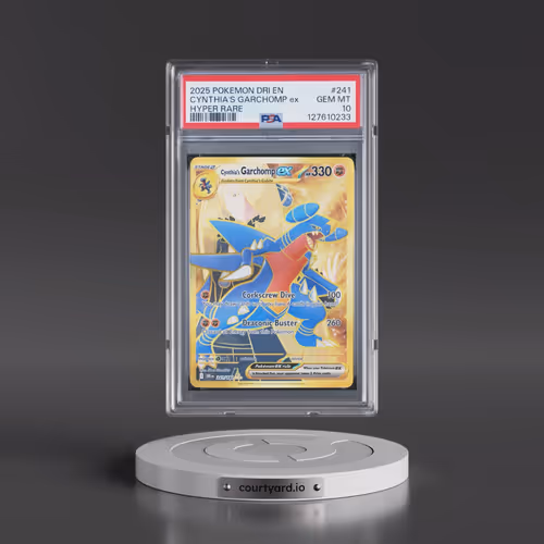 2025 Pokémon Dri EN-Destined Rivals #241 Cynthia's Garchomp EX - Holo Hyper Rare (PSA 10 GEM MINT)