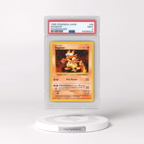 1999 Pokémon Game #36 Magmar - Shadowless (PSA 9 MINT)