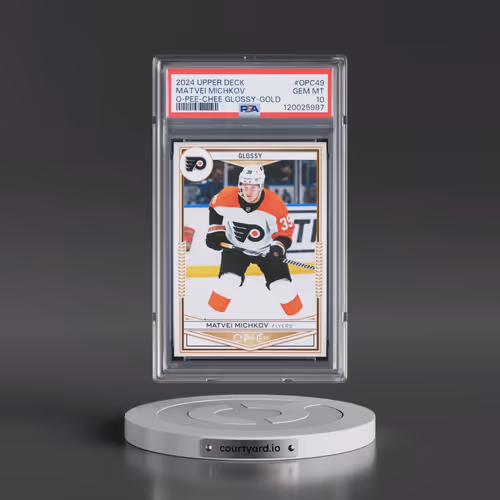 2024 Upper Deck O-Pee-Chee Glossy #OPC49 Matvei Michkov - Gold (PSA 10 GEM MINT)