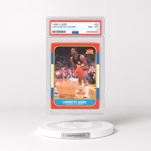 1986 Fleer #63 Lafayette Lever (PSA 8 NM-MT)
