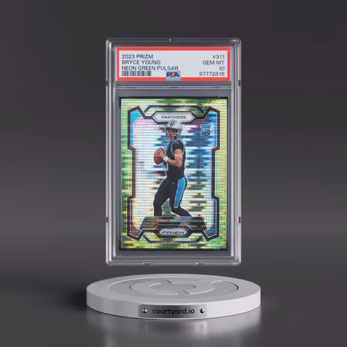 2023 Panini Prizm #311 Bryce Young - Neon Green Pulsar (PSA 10 GEM MINT)
