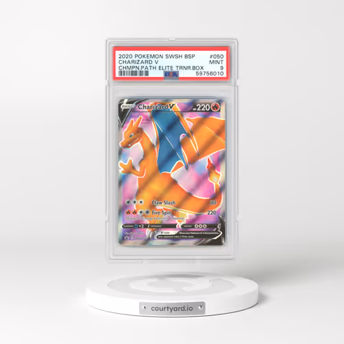 2017 Black Star Promos - Sword & Shield #050 Charizard V - Holo Champion's Path Elite Trainer Box (PSA 9 MINT)