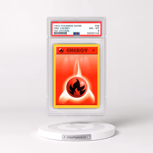 1999 Pokémon Game #98 Fire Energy - 1st Edition (PSA 8 NM-MT)