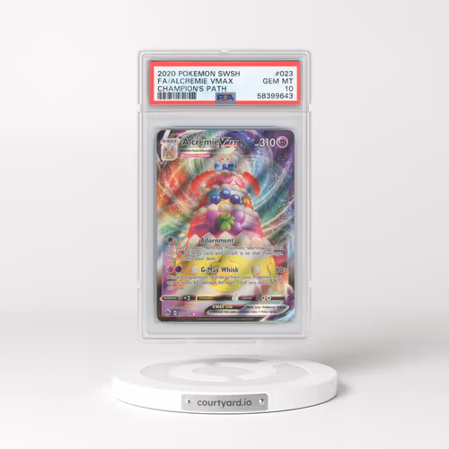 2020 Pokémon Sword & Shield Champion's Path #023 Alcremie Vmax - Full Art (PSA 10 GEM MINT)