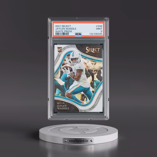 2021 Panini Select #348 Jaylen Waddle - White Prizm (PSA 9 MINT)