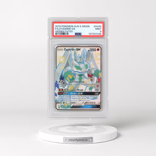 2019 Pokémon Sun & Moon Hidden Fates #SV65 Zygarde GX - Holo Full Art (PSA 9 MINT)