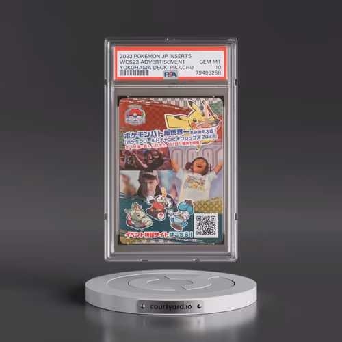 2023 Pokémon Insert Cards World Championships 2023 Advertisement - Yokohama Deck: Pikachu (PSA 10 GE