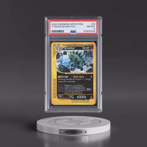 2002 Pokémon Expedition #29 Tyranitar - Reverse Foil (PSA 8 NM-MT)