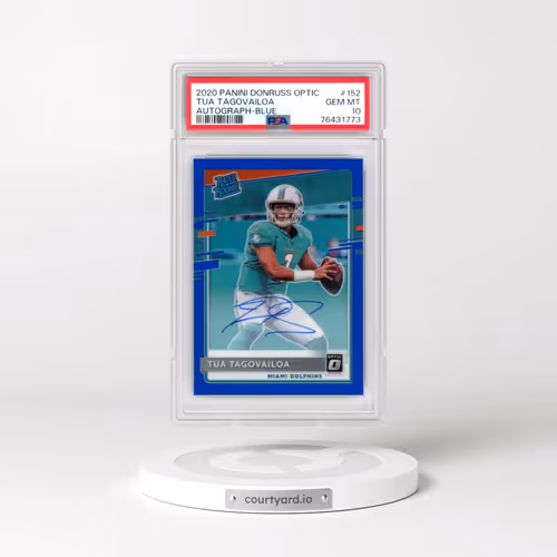 2020 Panini Donruss Optic #152 Tua Tagovailoa - Autograph-Blue (PSA 10 GEM MINT)