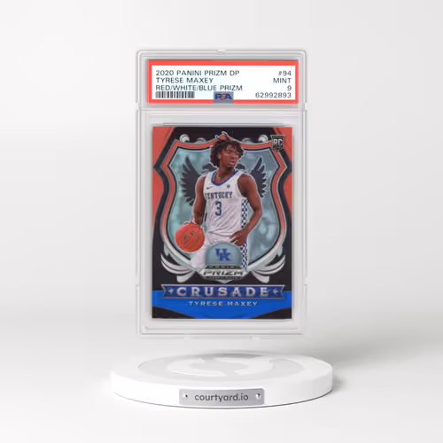 2020 Panini Prizm Draft Picks #94 Tyrese Maxey - Red/White/Blue Prizm (PSA 9 MINT)