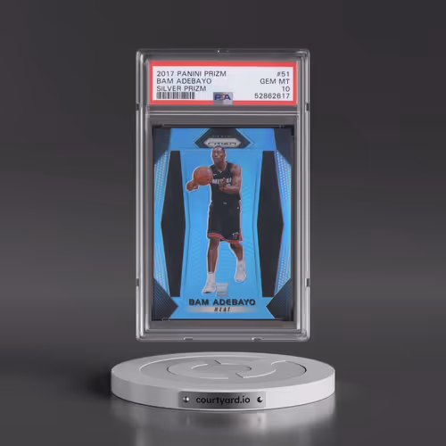 2017 Panini Prizm #51 Bam Adebayo - Silver Prizm (PSA 10 GEM MINT)