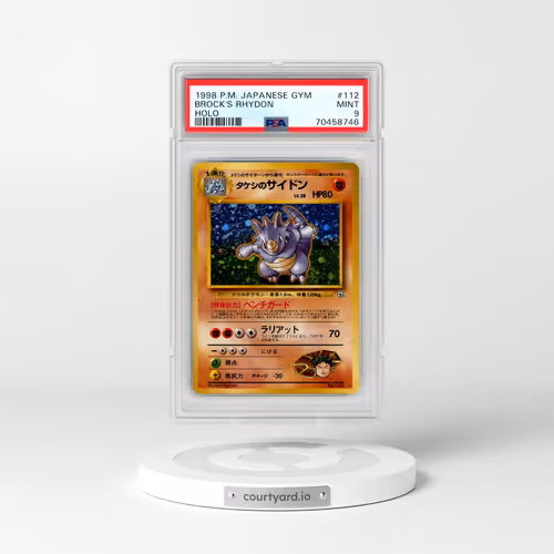 1998 Pokémon Gym #112 Brock's Rhydon - Holo (PSA 9 MINT)