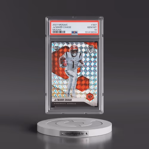 2021 Panini Mosaic #307 JA'Marr Chase - Mosaic (PSA 10 GEM MINT)