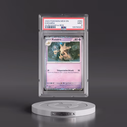 2023 Pokémon Mew EN-151 #064 Kadabra - Alakazam EX Box (PSA 9 MINT)