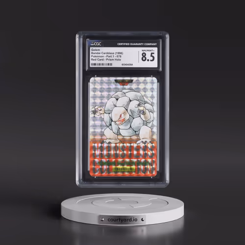 1996 (Monsters Collection) Part 1 #076 Golem - Red Card Prism Holo (CGC 8.5 NM-MT+)