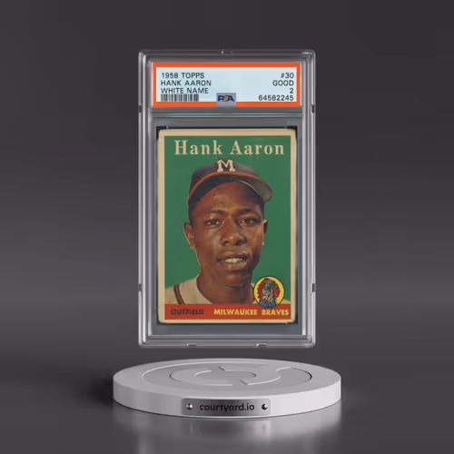 1958 Topps #30 Hank Aaron - White Name (PSA 2 GOOD)