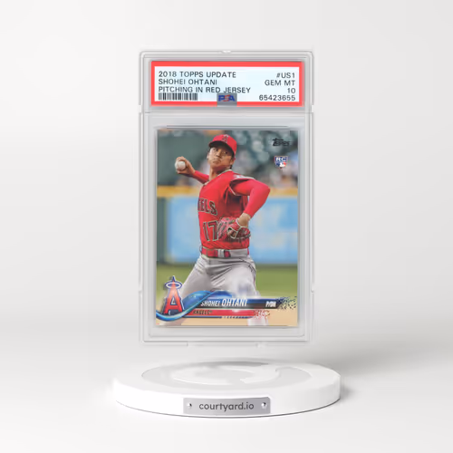 2018 Topps Update #US1 Shohei Ohtani - Pitching in Red Jersey (PSA 10 GEM MINT)