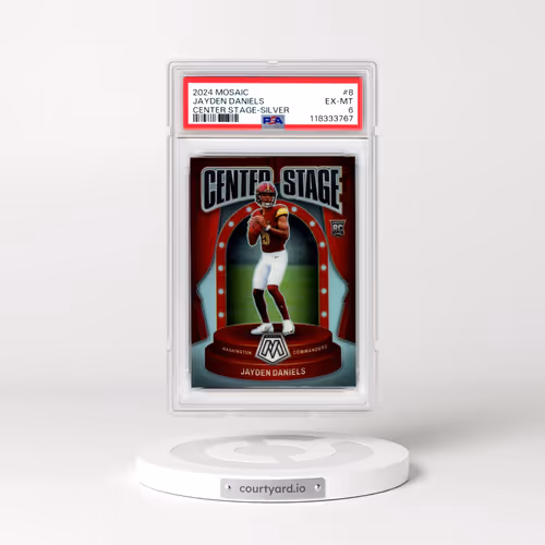 2024 Panini Mosaic Center Stage #8 Jayden Daniels - Silver (PSA 6 EX-MT)