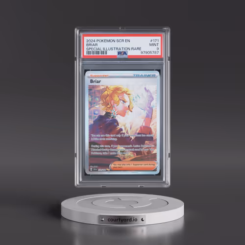 2024 Pokémon Scr EN-Stellar Crown #171 Briar - Special Illustration Rare (PSA 9 MINT)