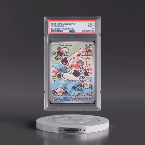 2024 Pokémon Ssp EN-Surging Sparks #207 Clobbopus - Illustration Rare (PSA 9 MINT)
