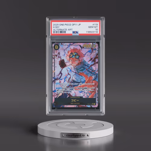2025 One Piece Japanese OP11-A Fist of Divine Speed #119 Koby - Alternate Art (PSA 10 GEM MINT)