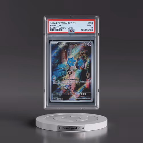 2024 Pokémon Tef EN-Temporal Forces #170 Bronzor - Illustration Rare (PSA 9 MINT)