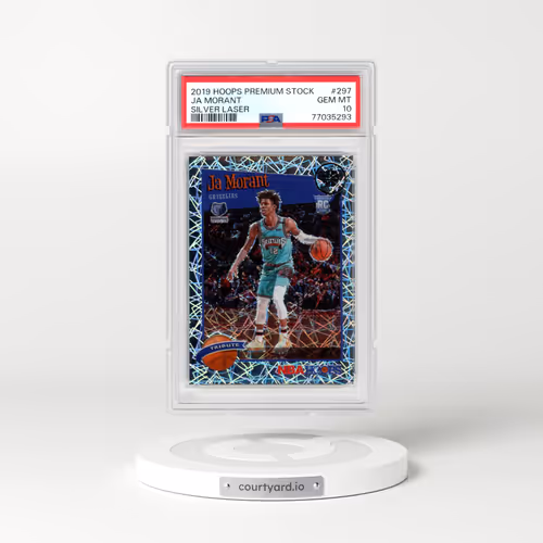 2019 Panini Hoops Premium Stock #297 Ja Morant - Silver Laser (PSA 10 GEM MINT)