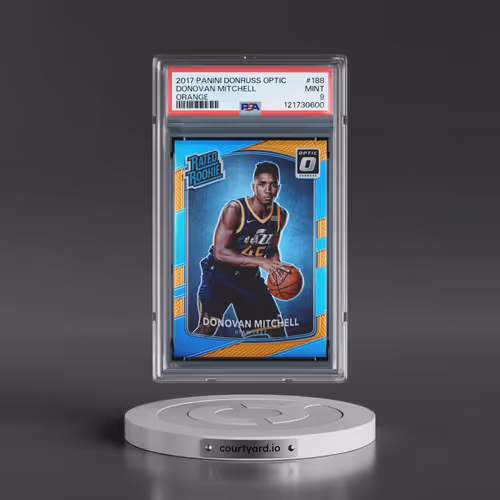 2017 Panini Donruss Optic #188 Donovan Mitchell - Orange (PSA 9 MINT)