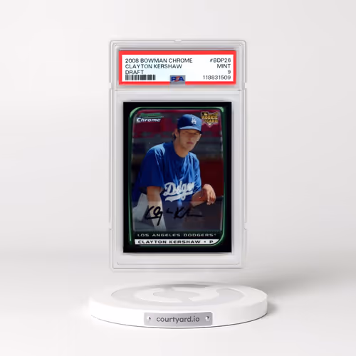 2008 Bowman Chrome Draft #BDP26 Clayton Kershaw (PSA 9 MINT)