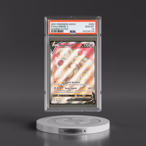 2021 Pokémon Sword & Shield Shining Fates #064 Alcremie V - Holo Full Art (PSA 10 GEM MINT)