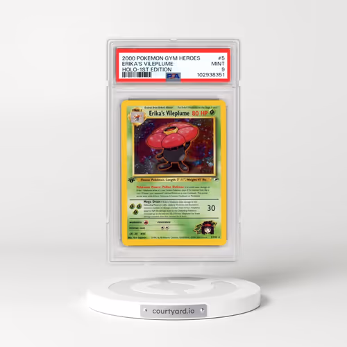 2000 Pokémon Gym Heroes #5 Erika's Vileplume - 1st Edition Holo (PSA 9 MINT)