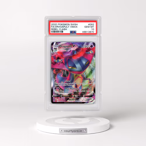 2020 Pokémon Sword & Shield Rebel Clash #093 Dragapult Vmax - Full Art (PSA 10 GEM MINT)