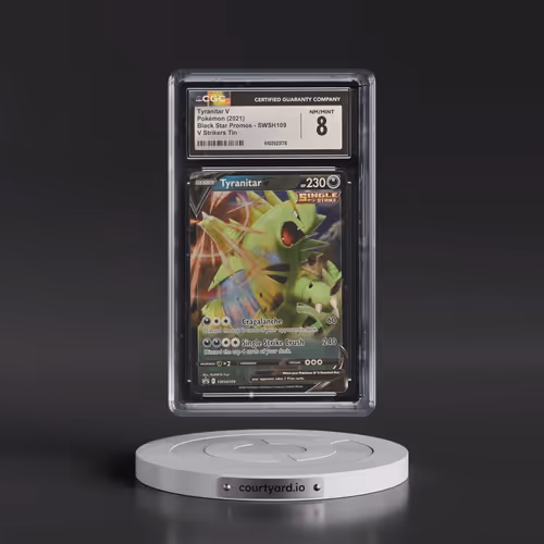 2017 Black Star Promos - Sword & Shield #SWSH109 Tyranitar V - Holo V Strikers Tin (CGC 8 NM-MT)
